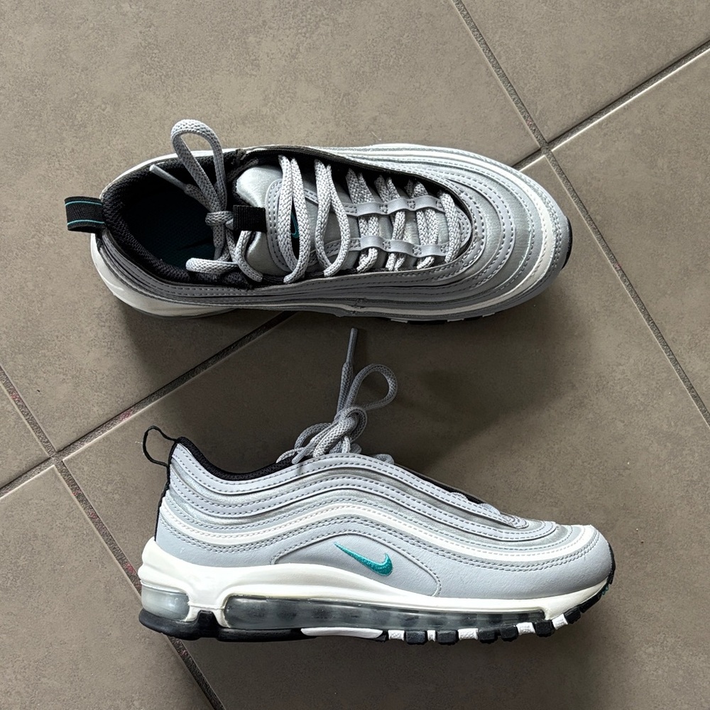 Nike Air Max 97 in Silver and Teal